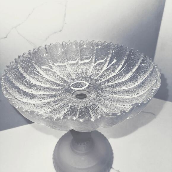 Vintage Hobbs Brockunier Tree of Life Round Compote 9 inch No. Hand Floral - Picture 3 of 7